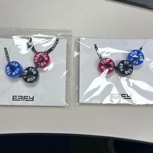 Effy Necklace With 3 Beads Red Black Blue Carnival Cruise set of 2 FUN